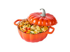 Cocotte en fonte en forme de citrouille