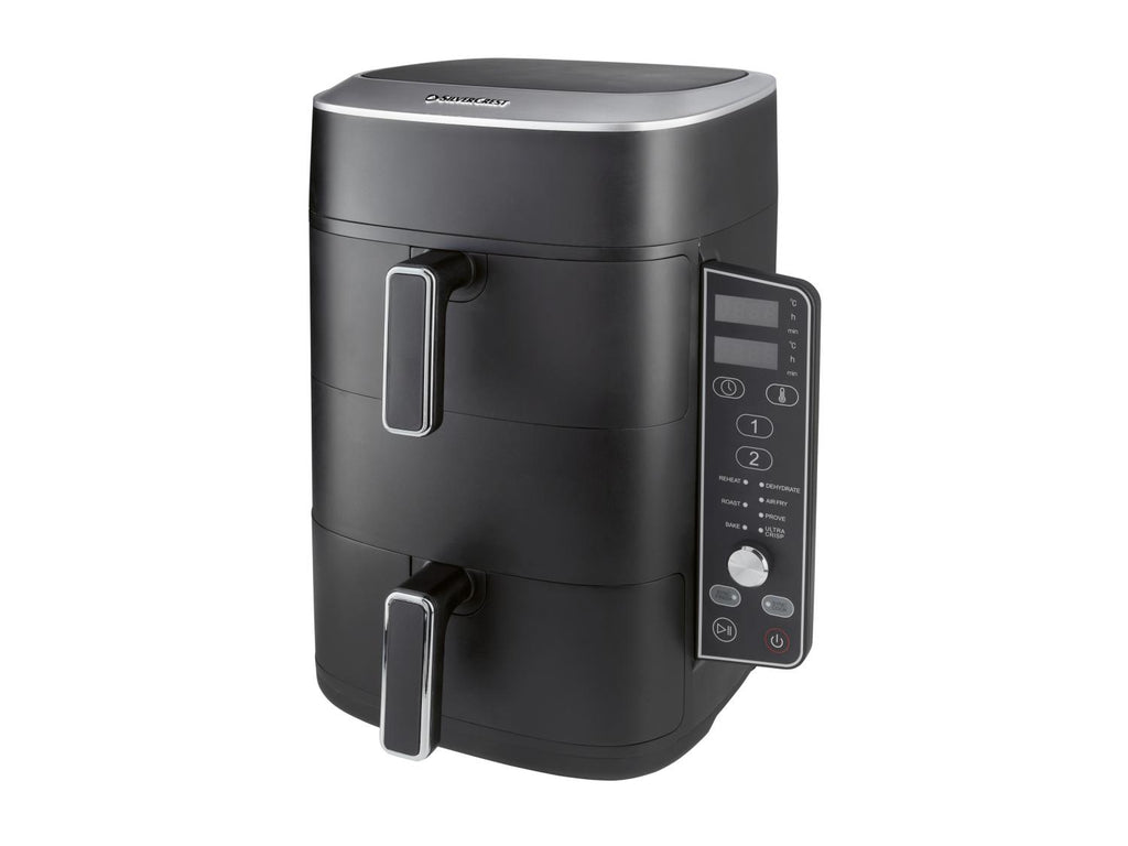 Friteuse à air chaud 2 zones superposées, 9,5 l