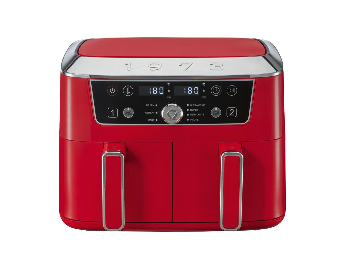 Friteuse à air chaud double zone Retro 1973, rouge