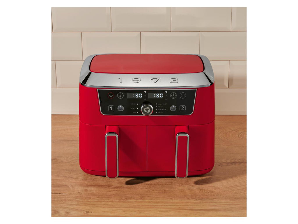 Friteuse à air chaud double zone Retro 1973, rouge
