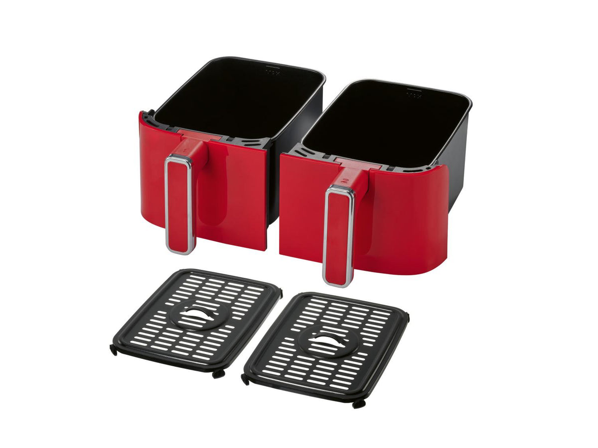 Friteuse à air chaud double zone Retro 1973, rouge
