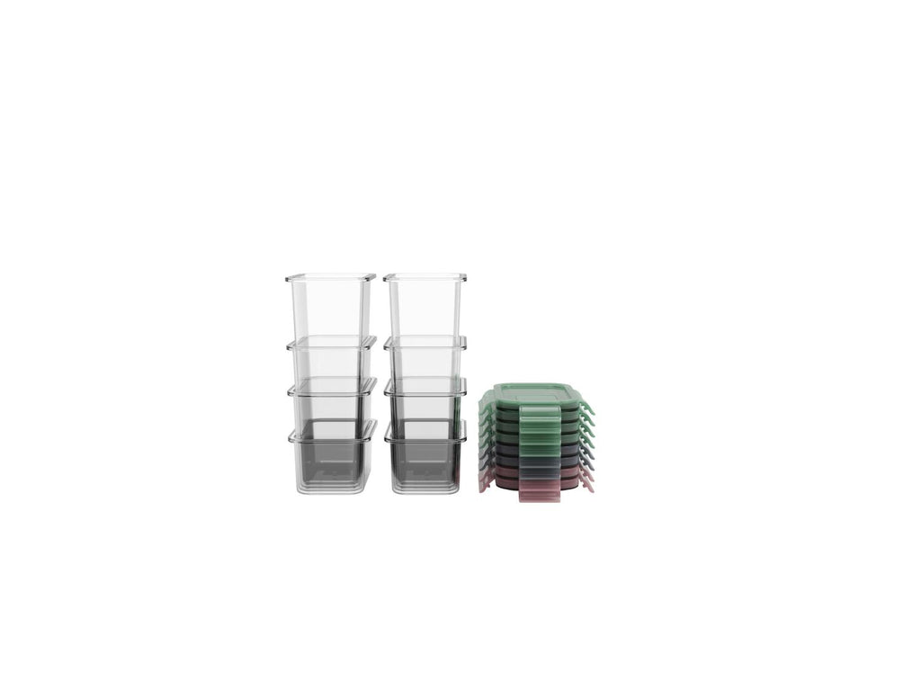 Lot de 8 boîtes verseuses