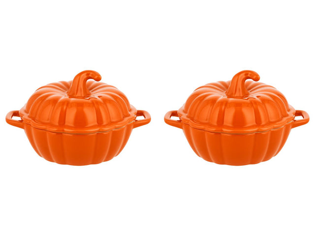 Lot de plats à four en forme de citrouille