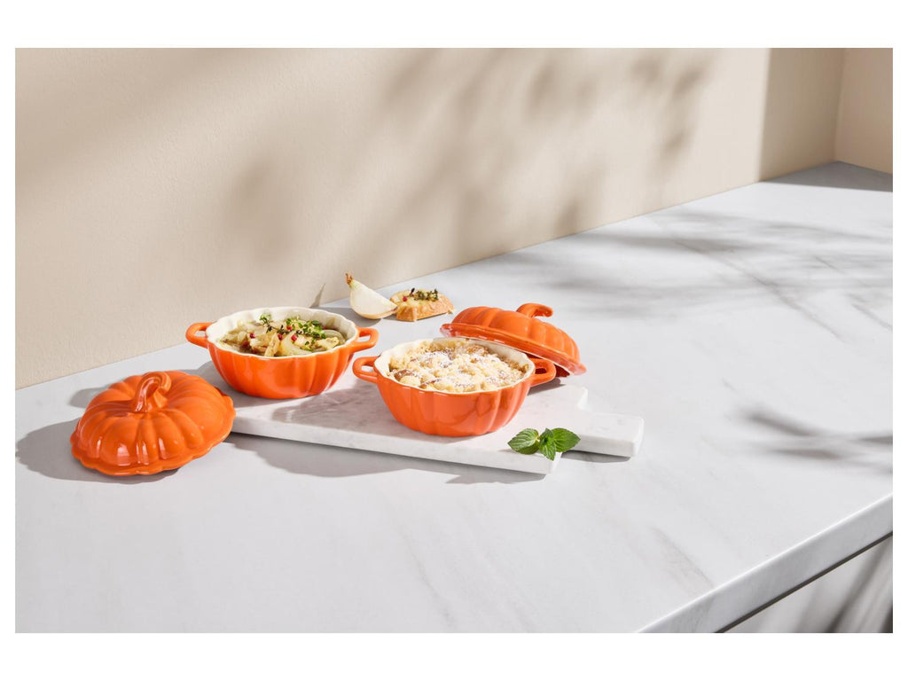 Lot de plats à four en forme de citrouille