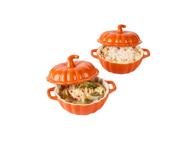 Lot de plats à four en forme de citrouille