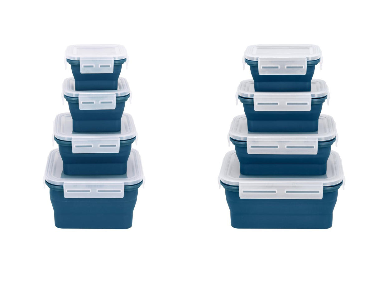 Lots de boîtes de conservation avec fermeture à clic en silicone