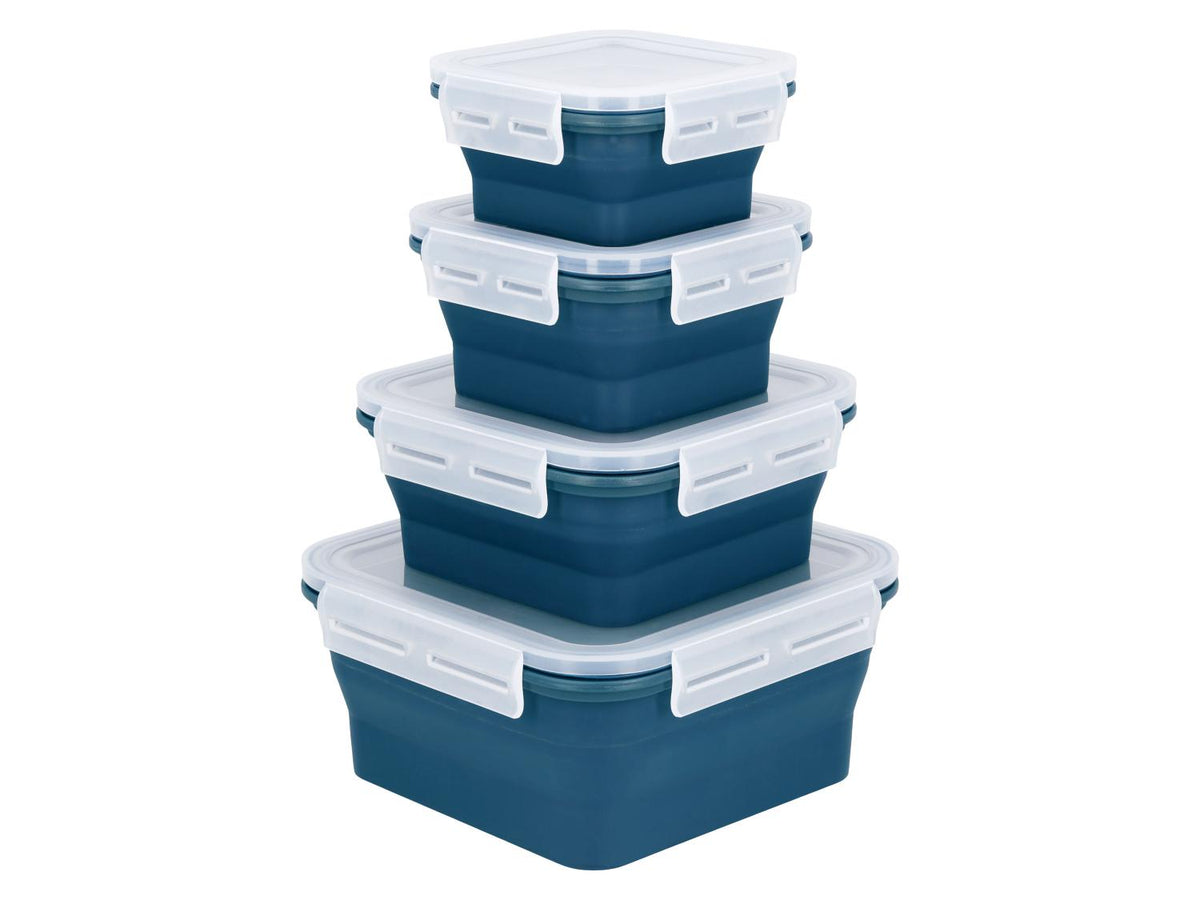 Lots de boîtes de conservation avec fermeture à clic en silicone