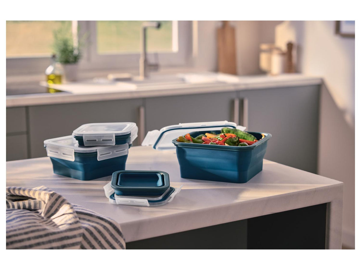 Lots de boîtes de conservation avec fermeture à clic en silicone