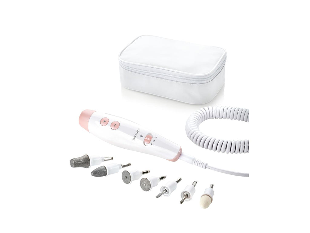 Kit manucure et pédicure »SMPS 7 E1«, avec 7 embouts en saphir et feutre