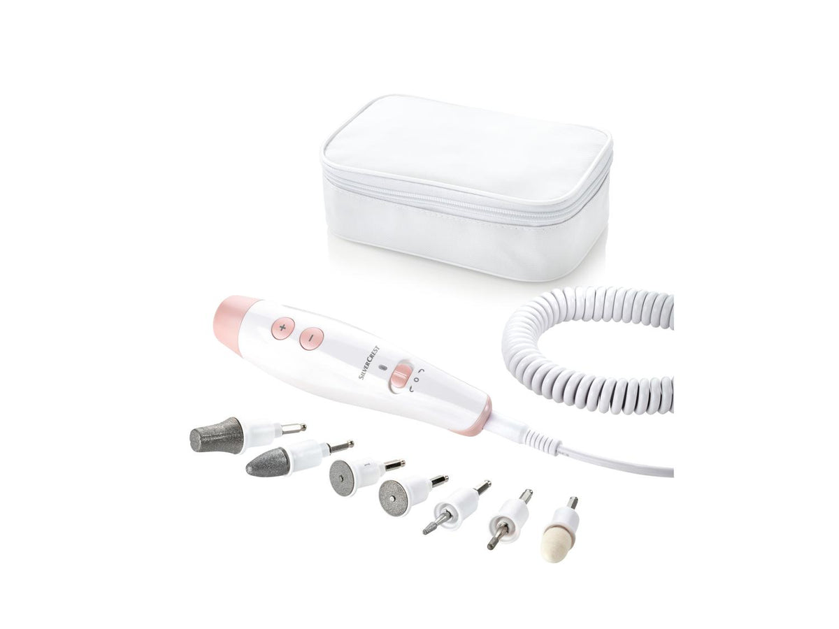 Kit manucure et pédicure »SMPS 7 E1«, avec 7 embouts en saphir et feutre