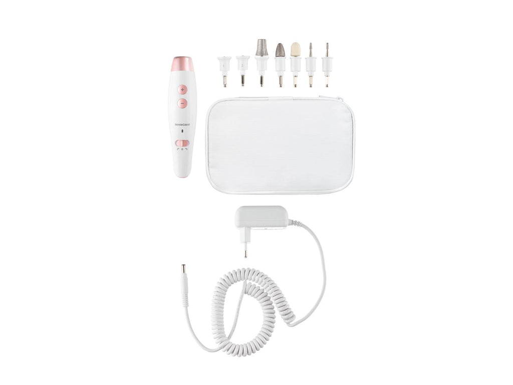 Kit manucure et pédicure »SMPS 7 E1«, avec 7 embouts en saphir et feutre