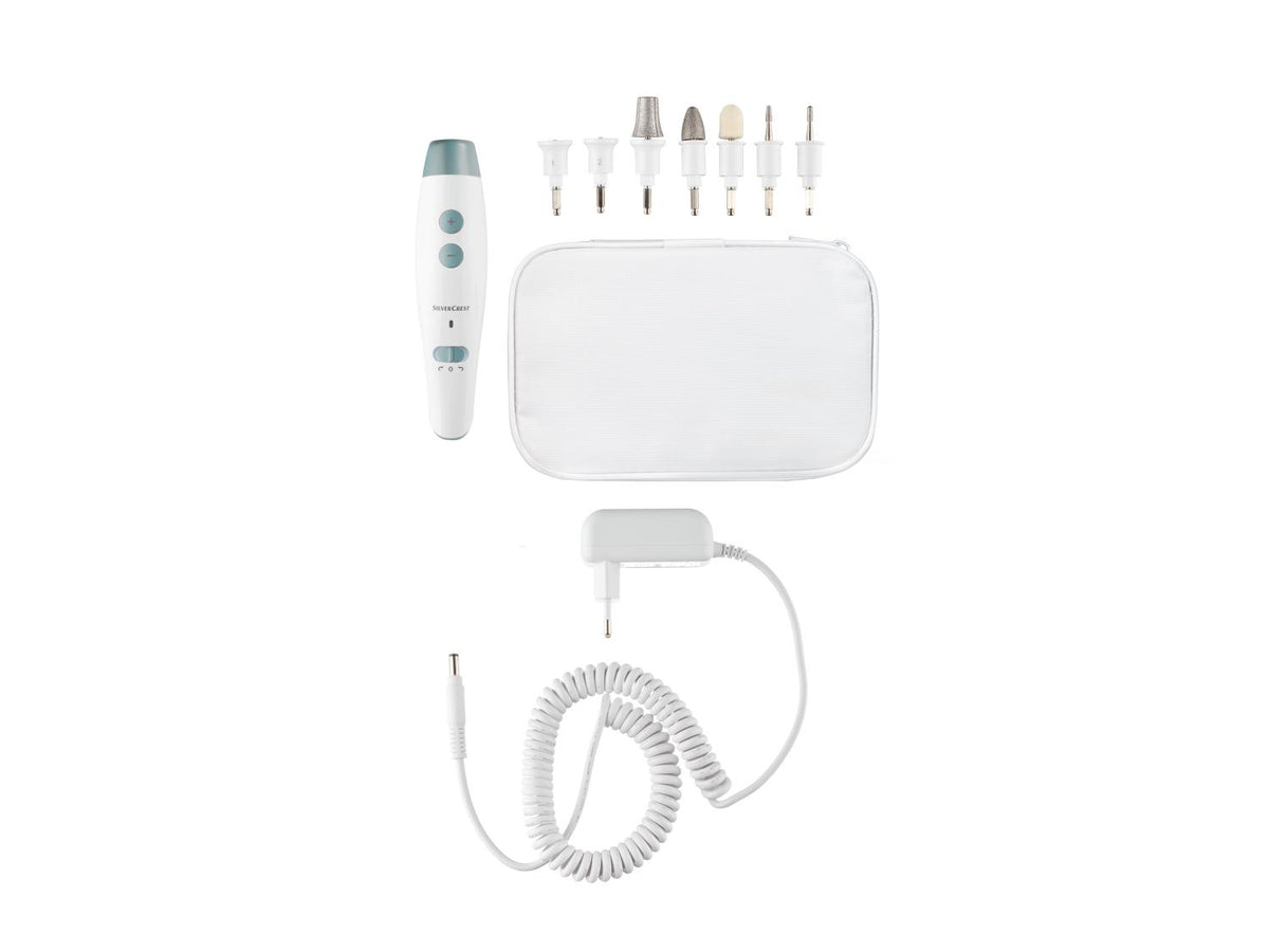 Kit manucure et pédicure »SMPS 7 E1«, avec 7 embouts en saphir et feutre