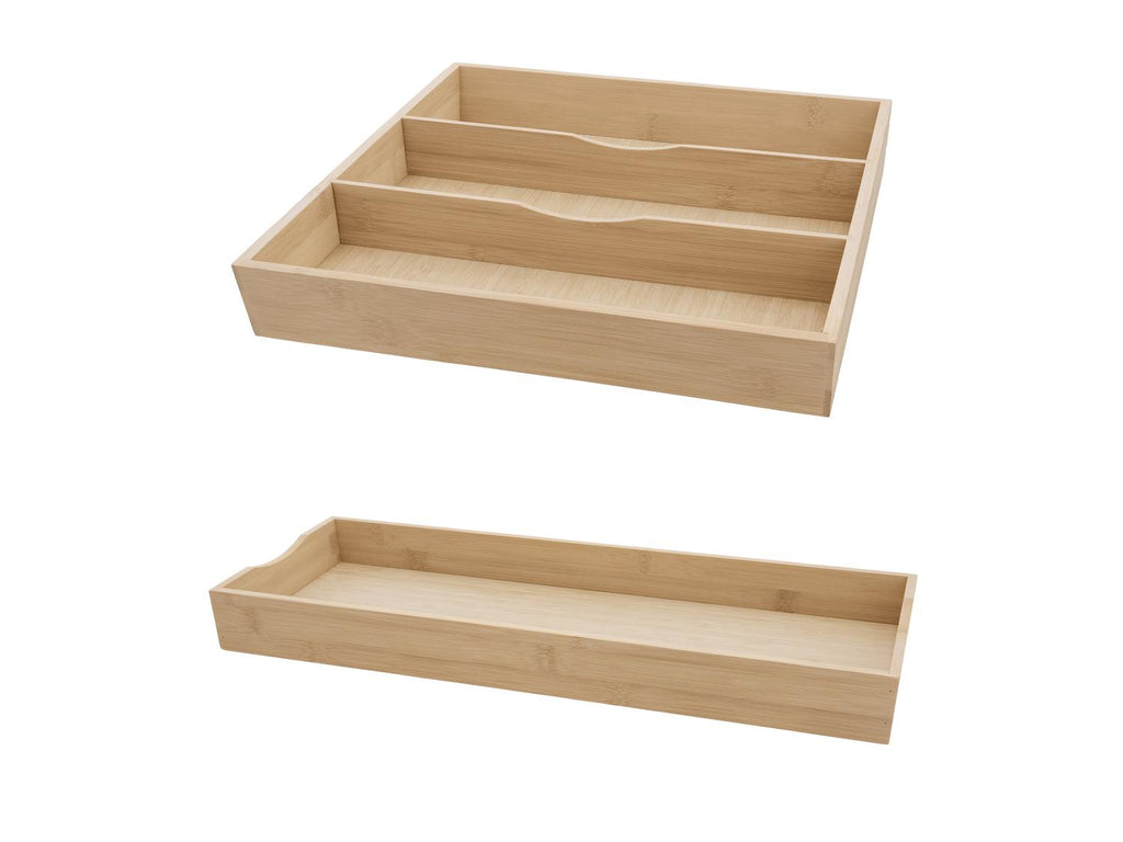 Range-couverts en bambou, 1 ou 3 compartiments