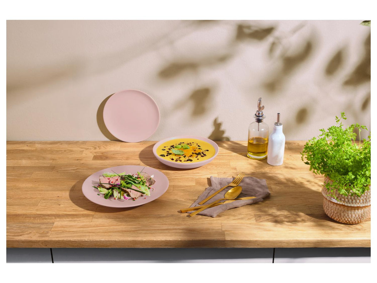Service de table, 18 pièces, rose pastel