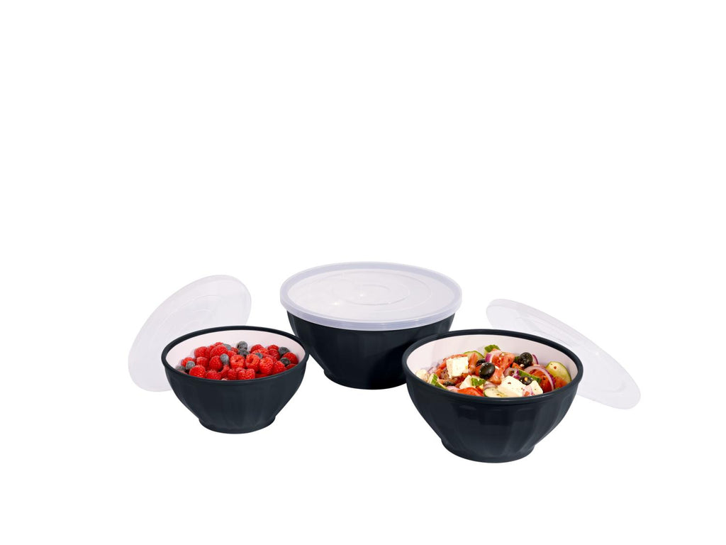 Set de 3 saladiers en plastique