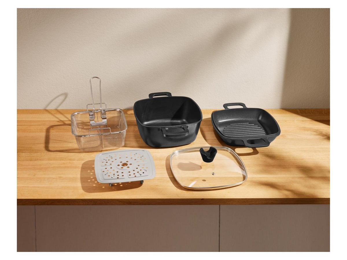 Set multifonction en fonte d’aluminium, 5 pièces