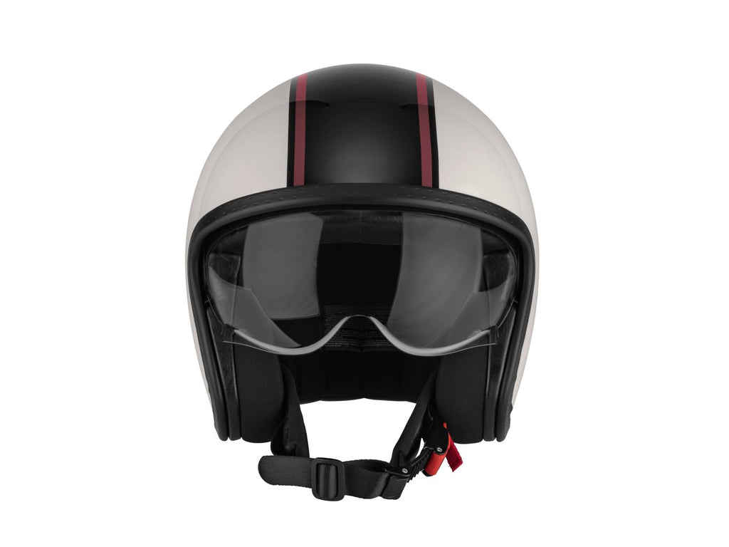 Casque jet avec visière transparente et résistante aux rayures