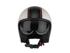 Casque jet avec visière transparente et résistante aux rayures