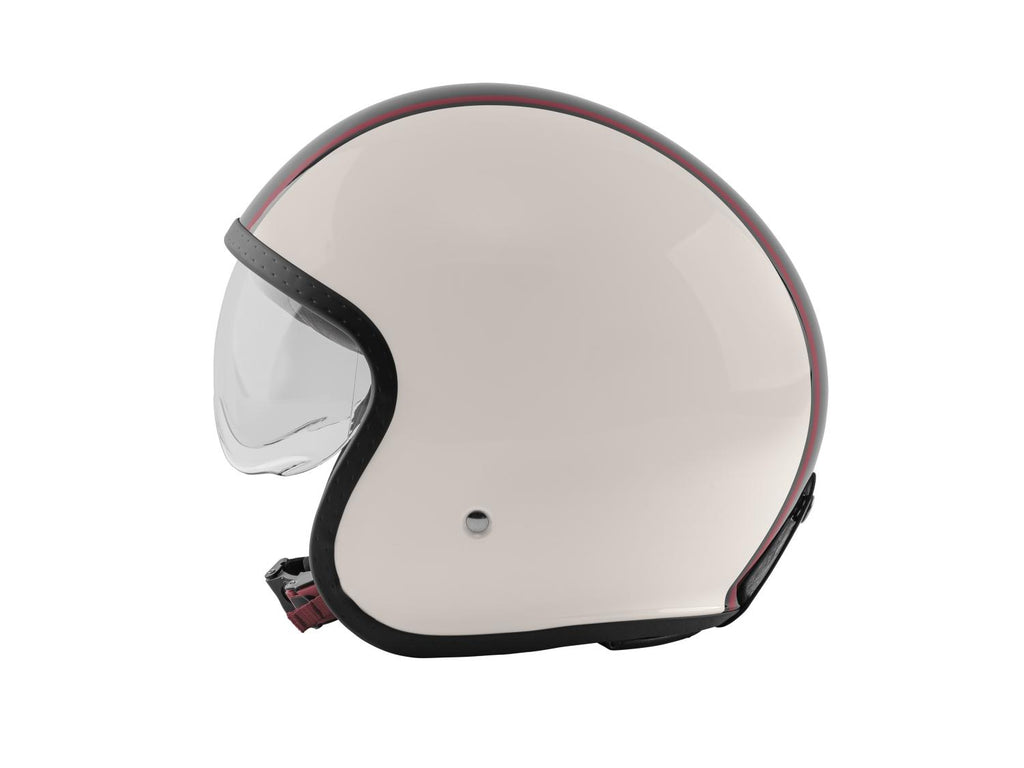 Casque jet avec visière transparente et résistante aux rayures