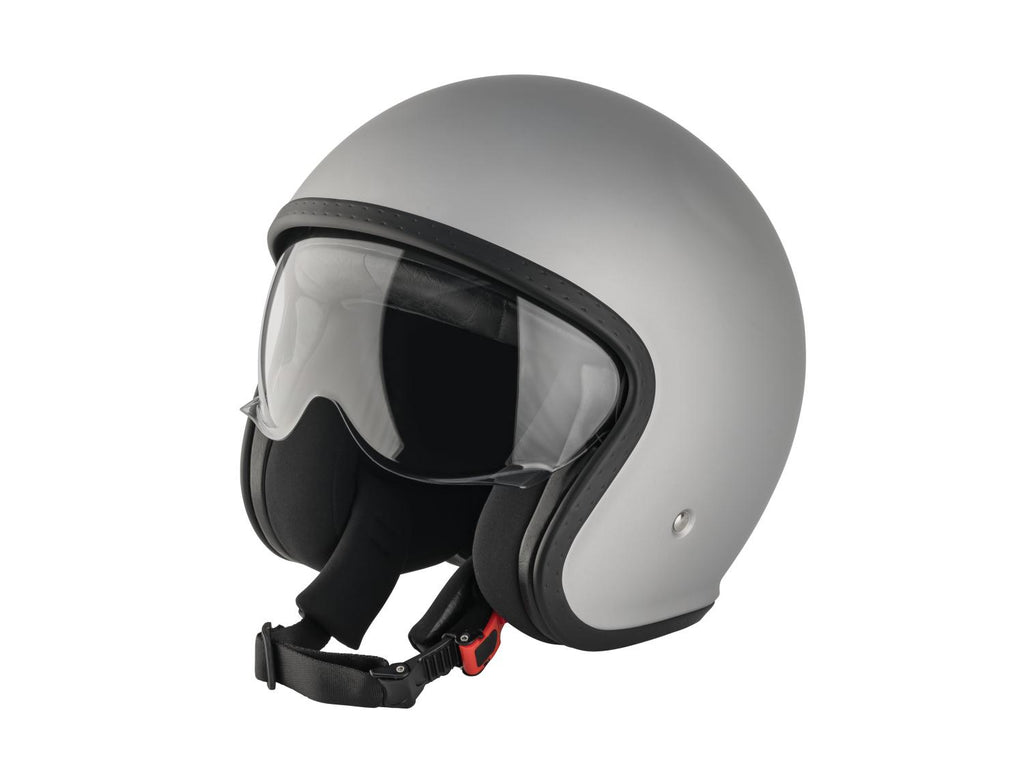 Casque jet avec visière transparente et résistante aux rayures