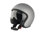 Casque jet avec visière transparente et résistante aux rayures