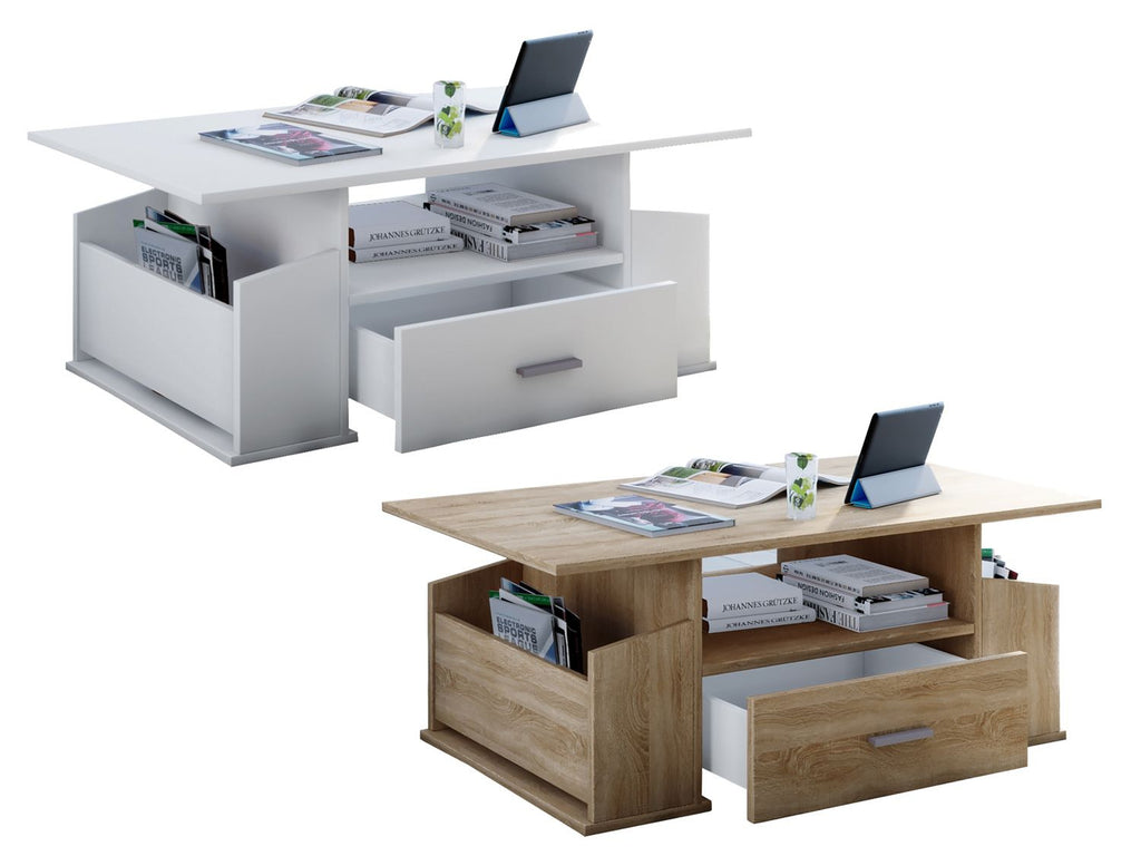Table basse Junata, avec tiroir, 44 x 110 x 52 cm