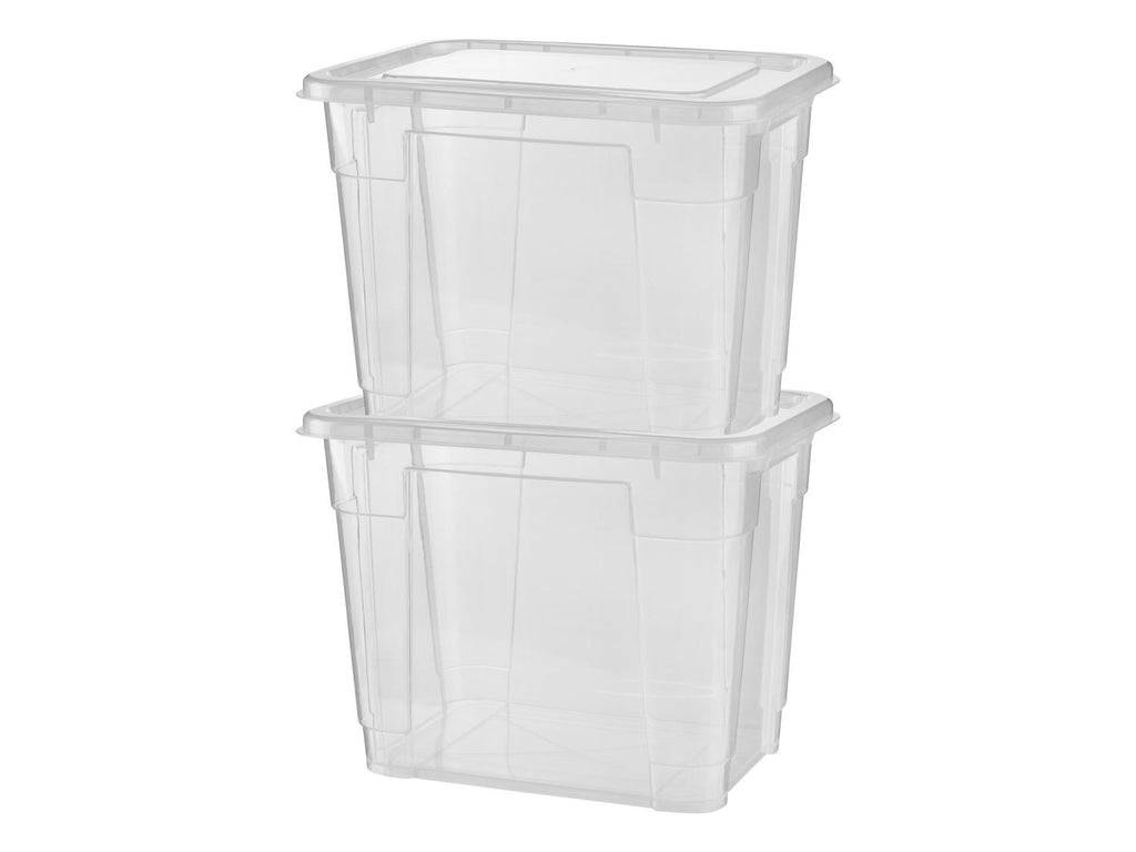 Boîtes de rangement avec couvercle, 20 l