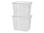 Boîtes de rangement avec couvercle, 20 l