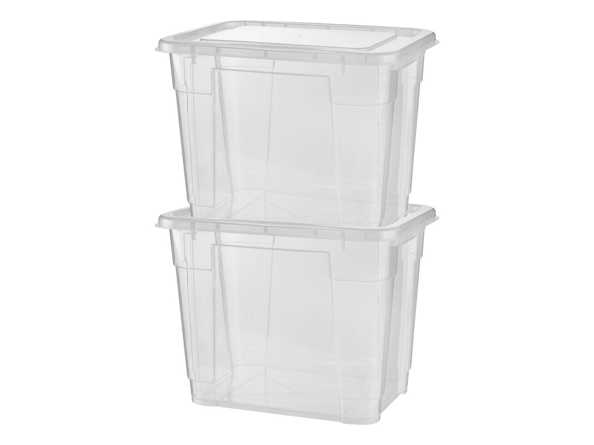 Boîtes de rangement avec couvercle, 20 l