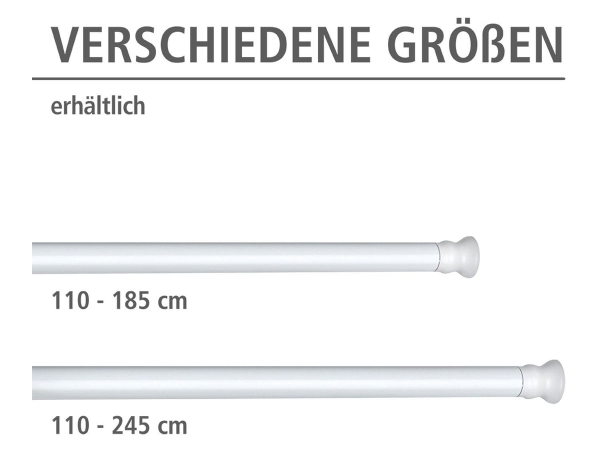 Barre de douche extensible en aluminium, 110-245 cm