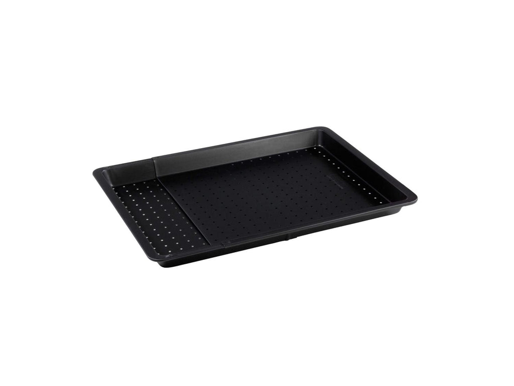 Lèche-frite perforée / Plaque de cuisson universelle, longueur réglable